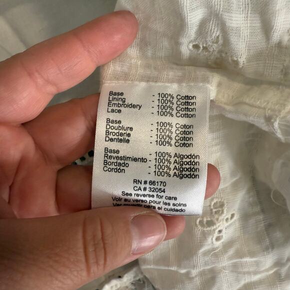 NWT Anthropologie x PAYAL JAIN Diana Eyelet Maxi Skirt White Boho Medium - Picture 9 of 9